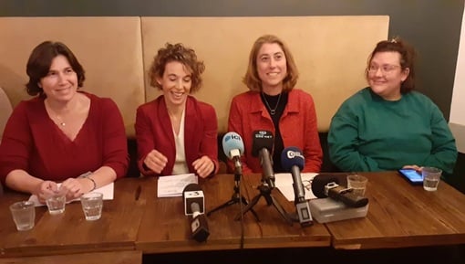 Conférence de presse avec Laurence Ruffin et amandine Germain