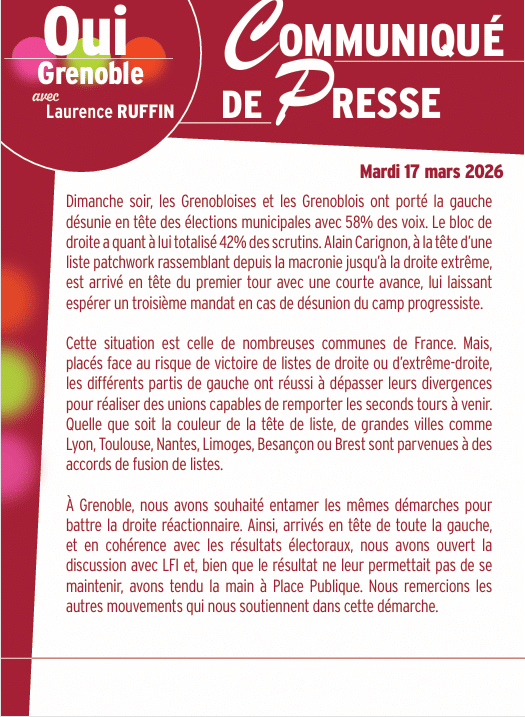 Communiqué de presse